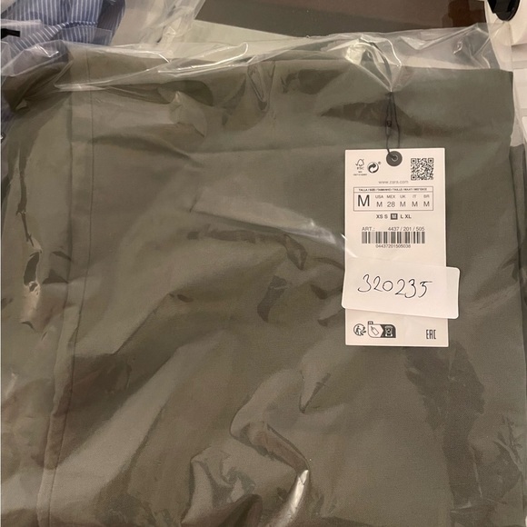 Zara Linen tied Midi skirt (green) - Picture 7 of 8